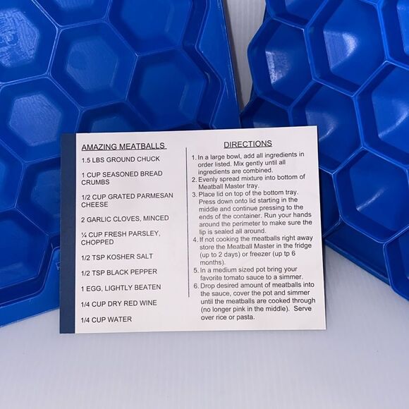 Shape+Store Master Meatball Making BPA Free Silicone Tool 32 1 oz Each Deep Blue - Picture 8 of 9